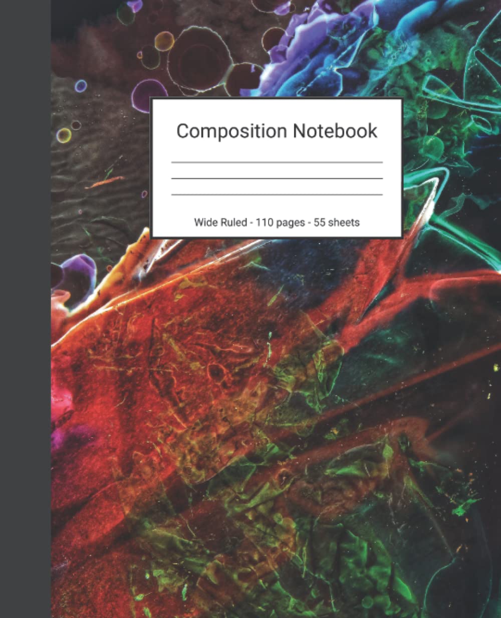 Composition Notebook: Wide Ruled Paper Notebook Journal - Orange Green And Blue Abstract Painting - Blank Wide Lined Workbook baixar livro de graça