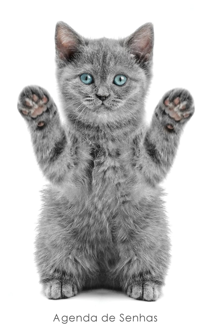 Agenda de Senhas: Agenda para endereços eletrônicos e senhas: Capa gatinho brincalhão - Português (Brasil) baixar livro de graça
