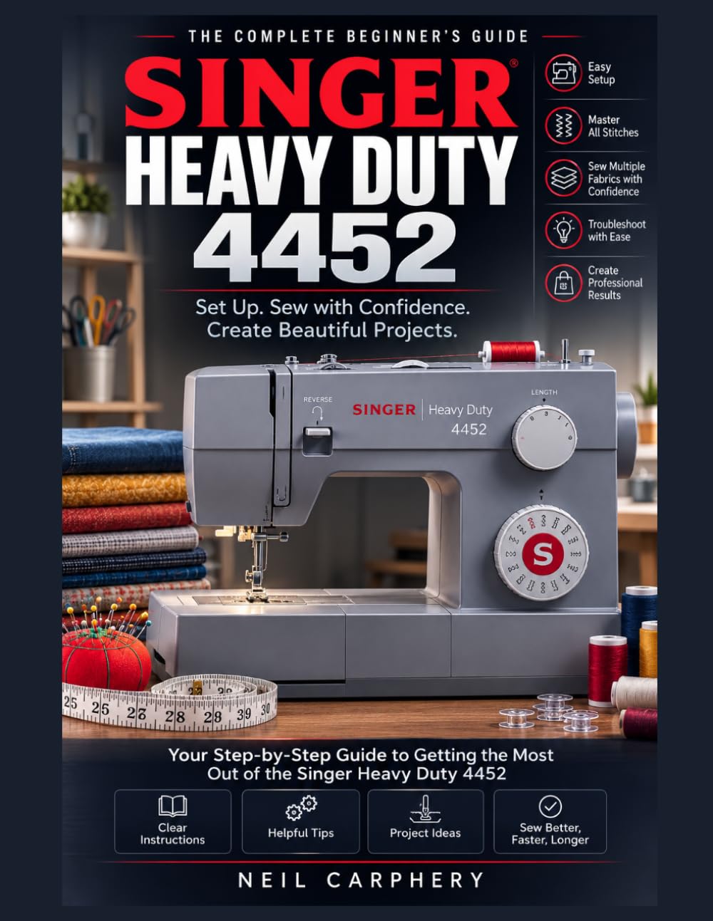 capítulo por capítulo baixar Singer Heavy Duty 4452 Troubleshooting Bible: Fix Common Issues Like a Mechanic: Jammed Thread, Skipped Stitches, and Motor Problems
