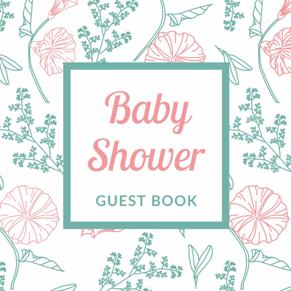 Baby Shower Guest Book: Pink & Turquoise Tropical Hibiscus Floral Celebration Memory Keepsake for Guests to Sign-In, Record Predictions, Newborn... & Photos/Memories Pages to Welcome New Infant baixar livro de graça