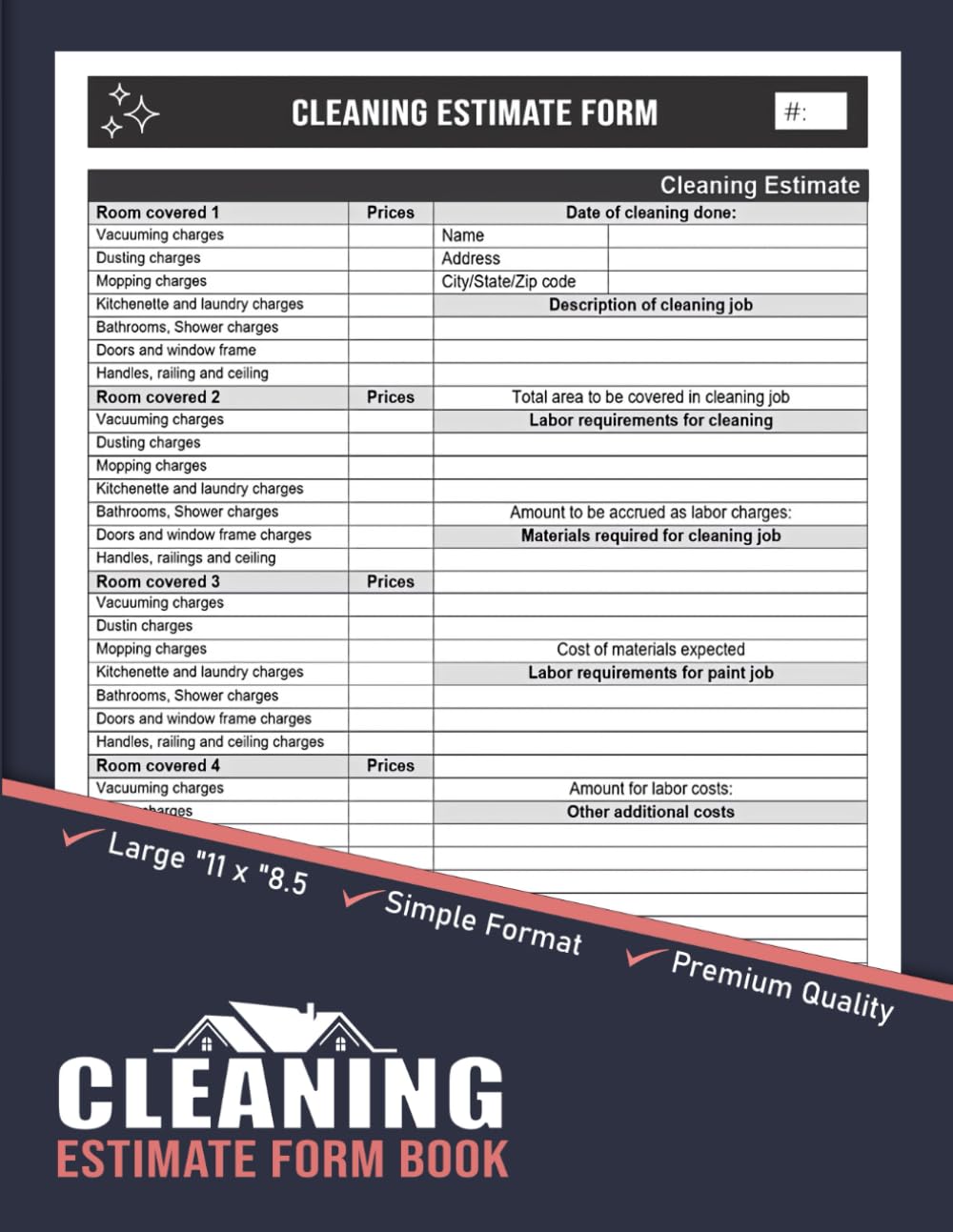 capítulo por capítulo baixar Cleaning Estimate Form Book: House Cleaning Service Quote Record, Cleaning Checklist, DIY Cleaning Service business Form, Cleaning Proposal, 54 Forms, 110 Pages