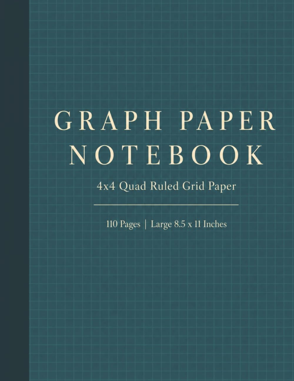 Graph Paper Notebook: 4x4 Quad Ruled Grid Paper, 110 Pages, Large 8.5 x 11 Inches (Deep Teal Edition) baixar o livro de graça