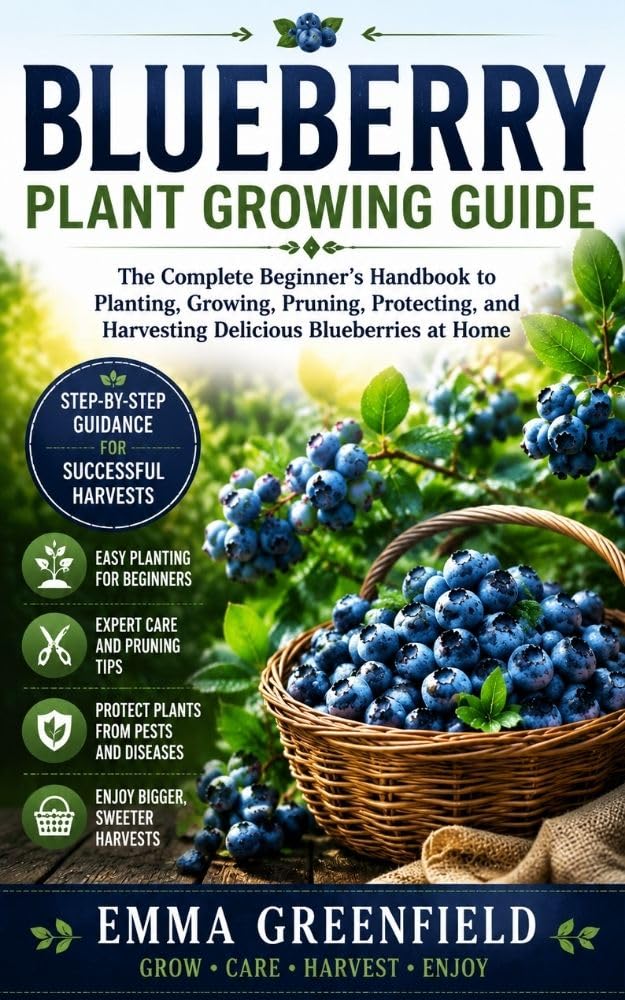 ler totalmente BLUEBERRY PLANT GROWING GUIDE: The Complete Beginner’s Handbook to Planting, Growing, Pruning, Protecting, and Harvesting Delicious Blueberries at Home (English Edition)