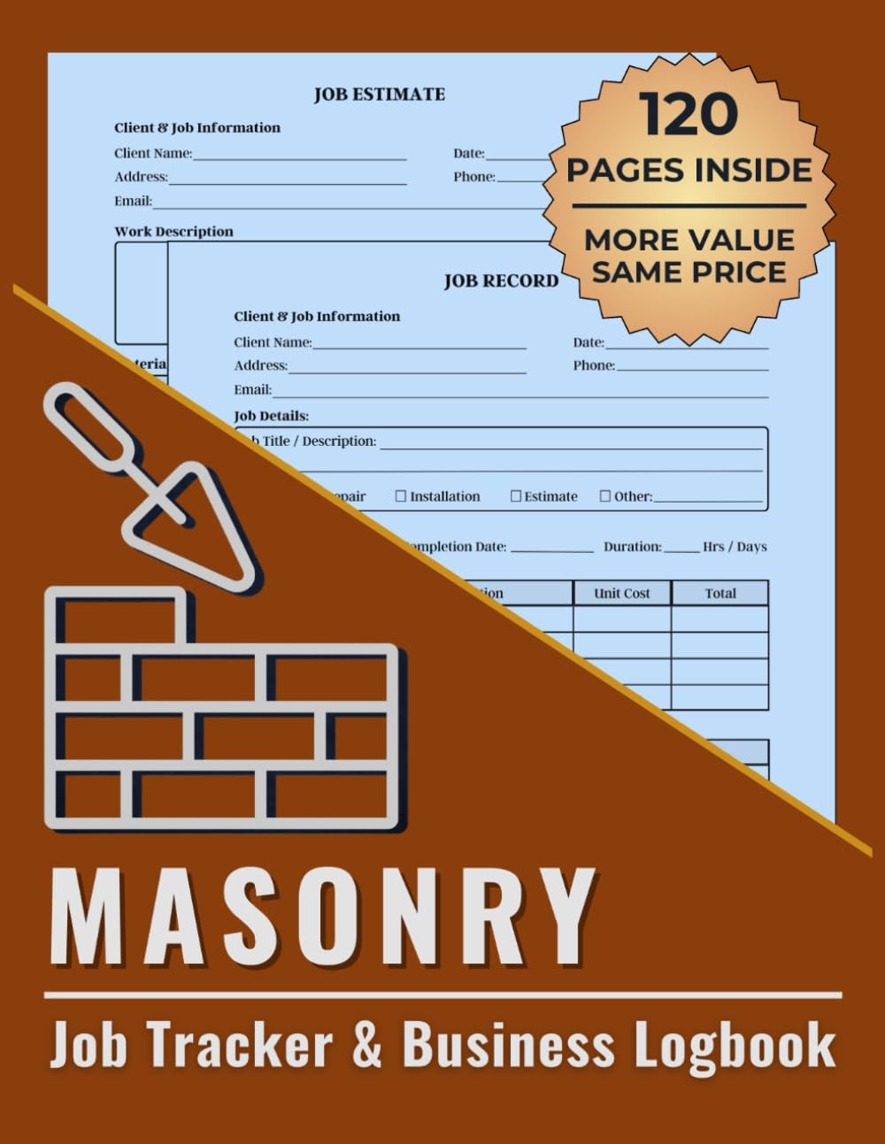 Masonry Worker Job Tracker & Business Logbook: Track Masonry Estimates, Completed Projects, Client Notes, and Payments in One Organized System baixar o livro de graça