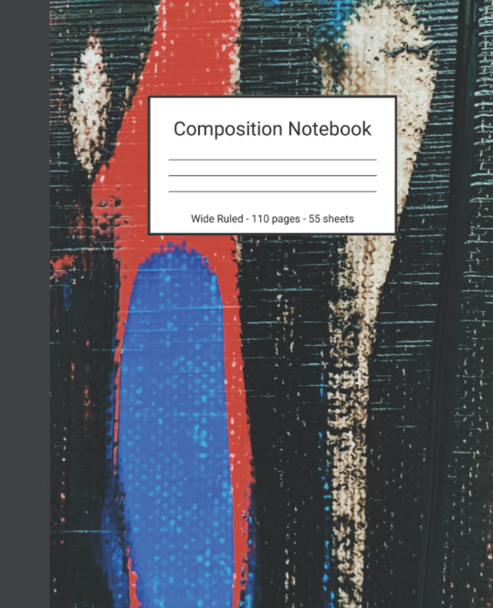 capítulo por capítulo baixar Composition Notebook: Wide Ruled Paper Notebook Journal - Blue Red And Black Abstract Painting - Blank Wide Lined Workbook