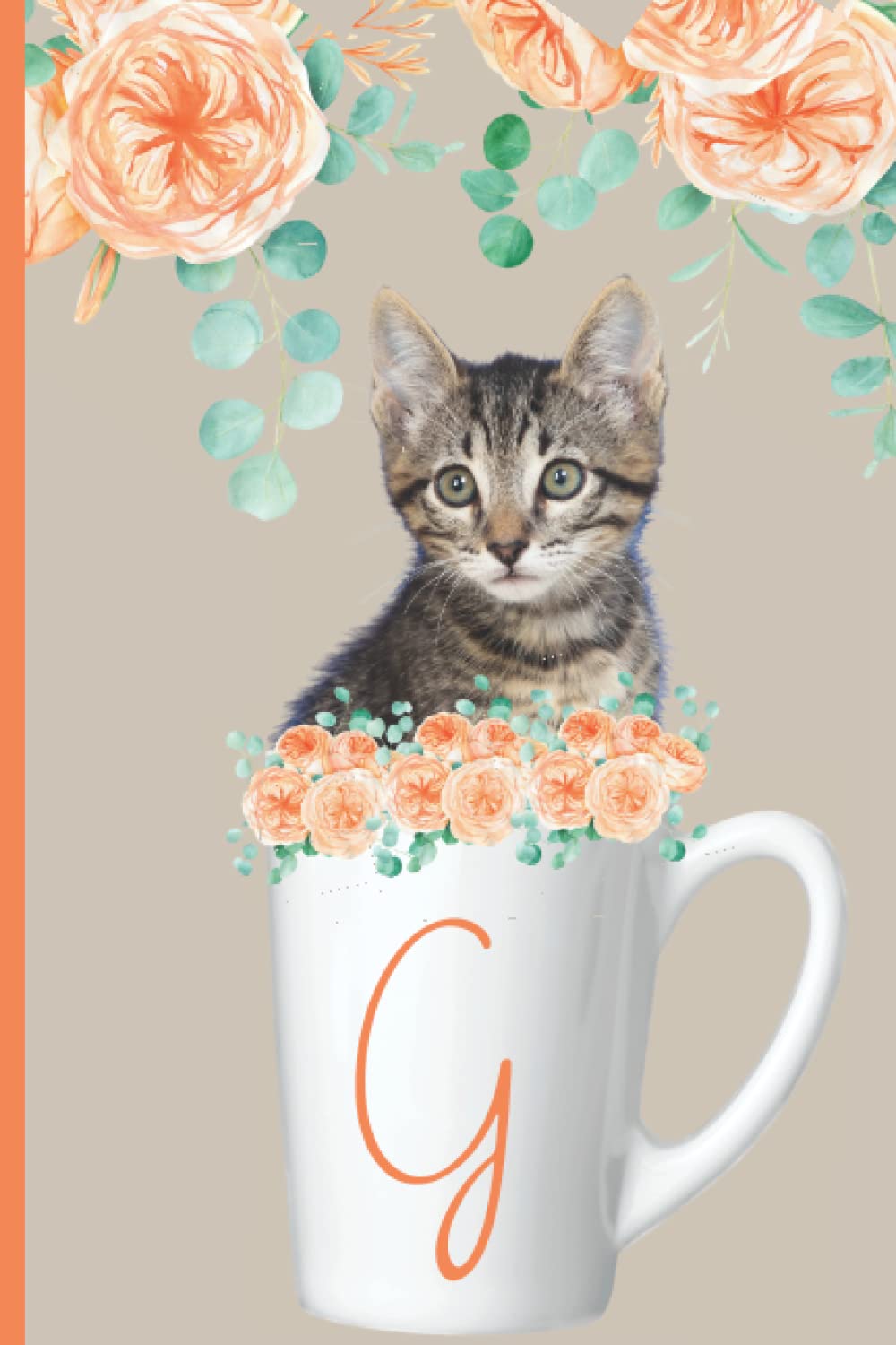 G: Monogram Initial G Notebook: Journal for Cat Lovers and/or Coffee Lovers of all ages
