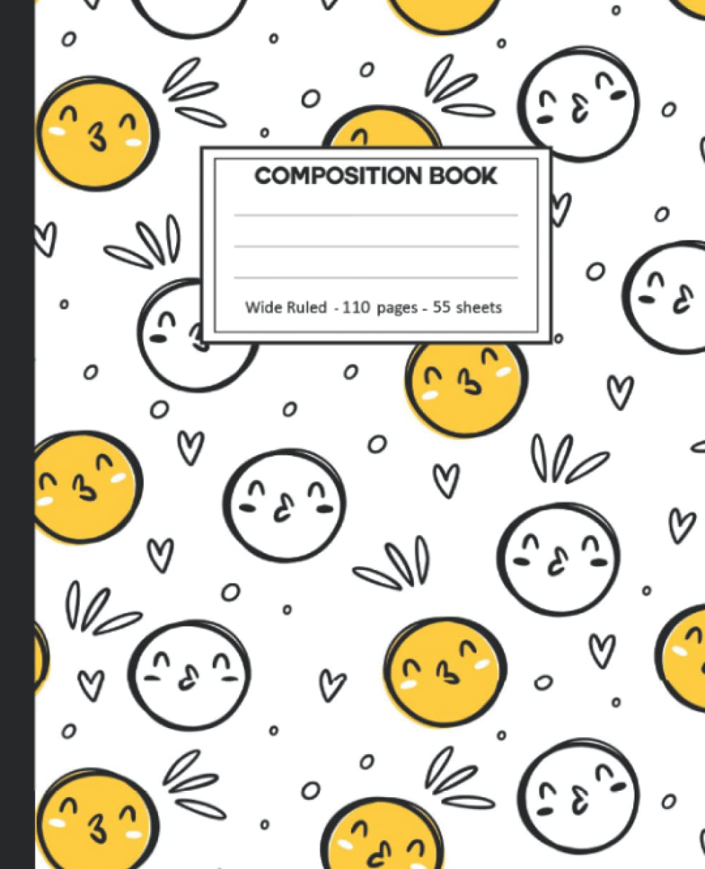 ler totalmente Composition Notebook: pink smiley Wide Ruled Paper Notebook Journal size 7.25 x 9.25” for student