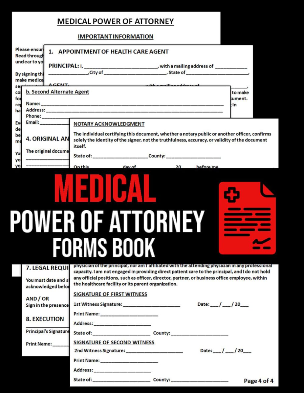 Medical Power of Attorney Forms Book: Legally Structured Healthcare Authorization, Advance Directive & Medical Consent Forms For Adults, Seniors, &... | Durable Healthcare Proxy Record Logbook baixar livro de graça