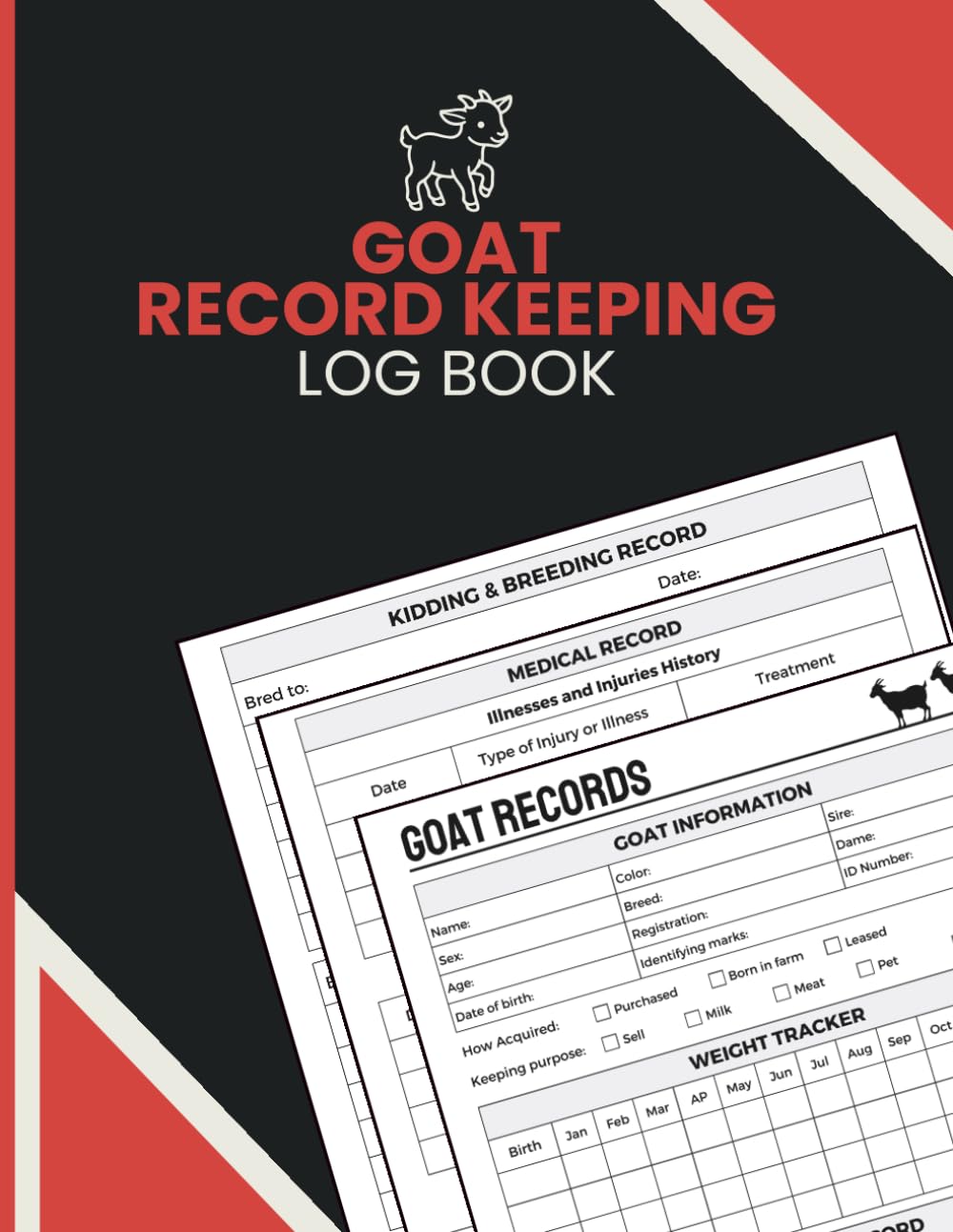 Goat Record Keeping Log Book: Organize Herd Records, Health History, Breeding Logs and Feeding Data for Goat Owners, Farmers and Homesteaders baixar livro de graça