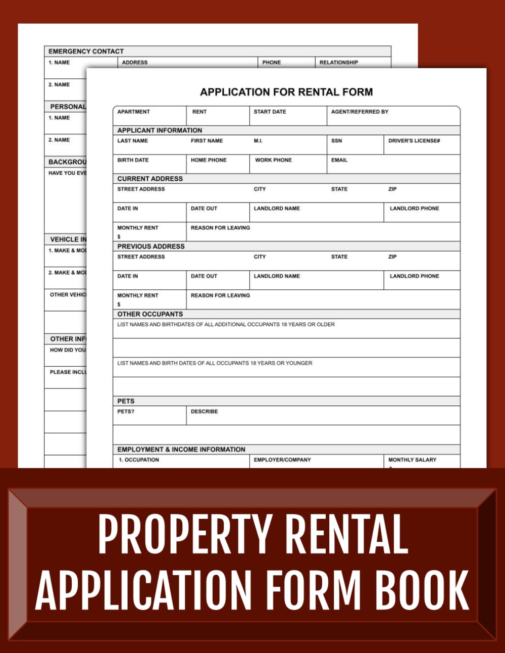 Property Rental Application Form Book: 60+ Ready-to-Use Forms for Tenants to Apply and Landlords to Screen with Confidence. baixar o livro de graça