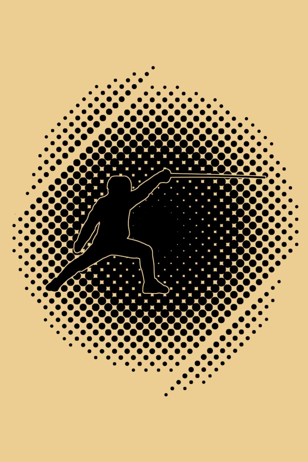 capítulo por capítulo baixar FENCING HALFTONE EFFECT: journal, lined, 120 pages, 6x9 inches, matte finish cover, notebook, diary gift, no bleed