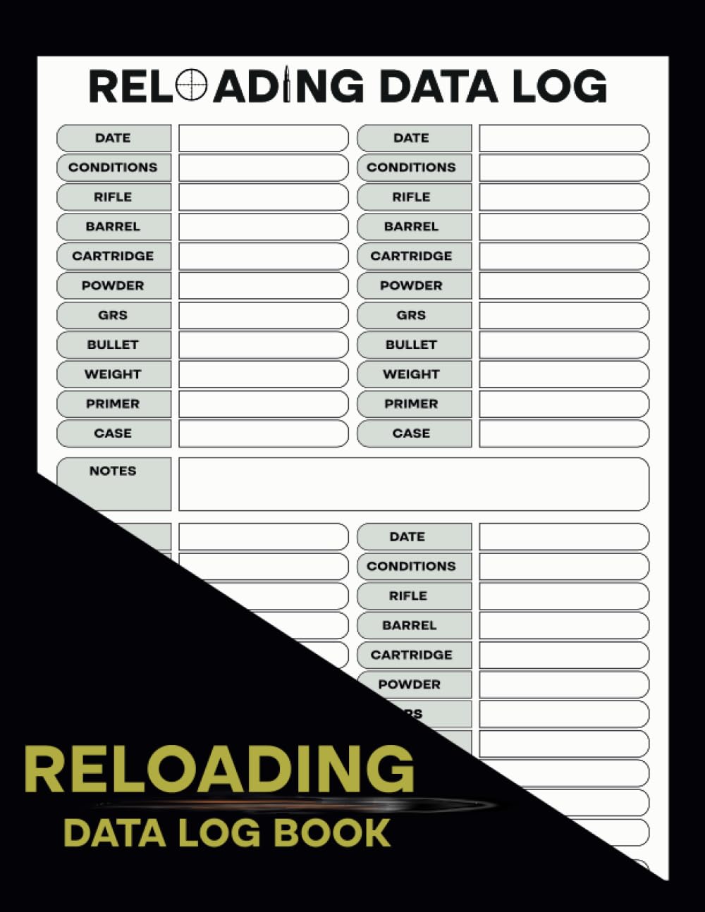 ler totalmente Reloading Data Log Book:: Detailed Hand Reloading Data Log Sheets, |Ammo Reloading log, |Track & Record Ammunition Handloading Details Logbook For Shooters