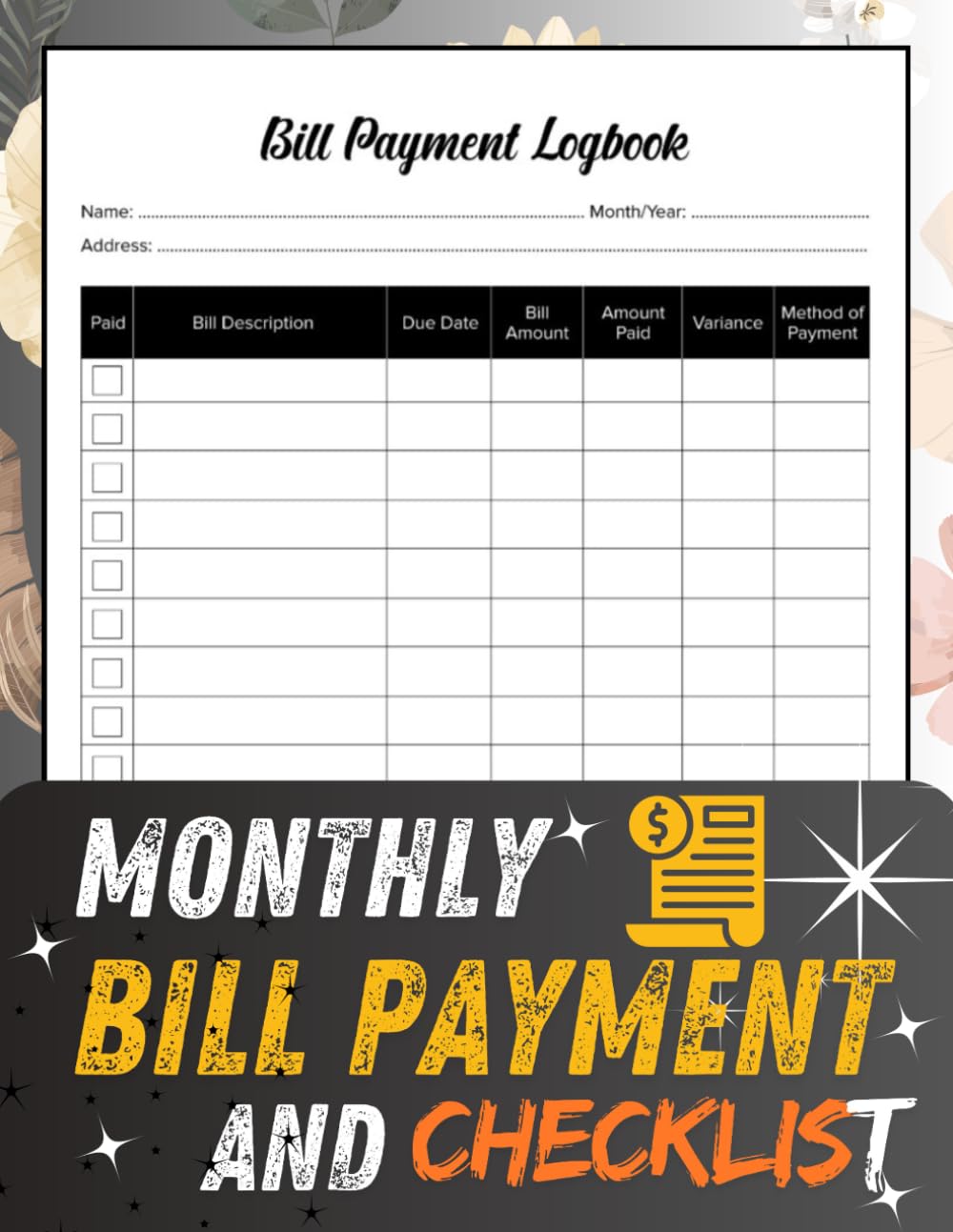 Monthly Bill Payment Checklist: Bill Tracker Notebook - Budget Planner and Monthly Bill Organizer for Expense Tracker Notebook - Bill Payment Tracker... Checklist for Monthly Payments and Savings baixar o livro de graça