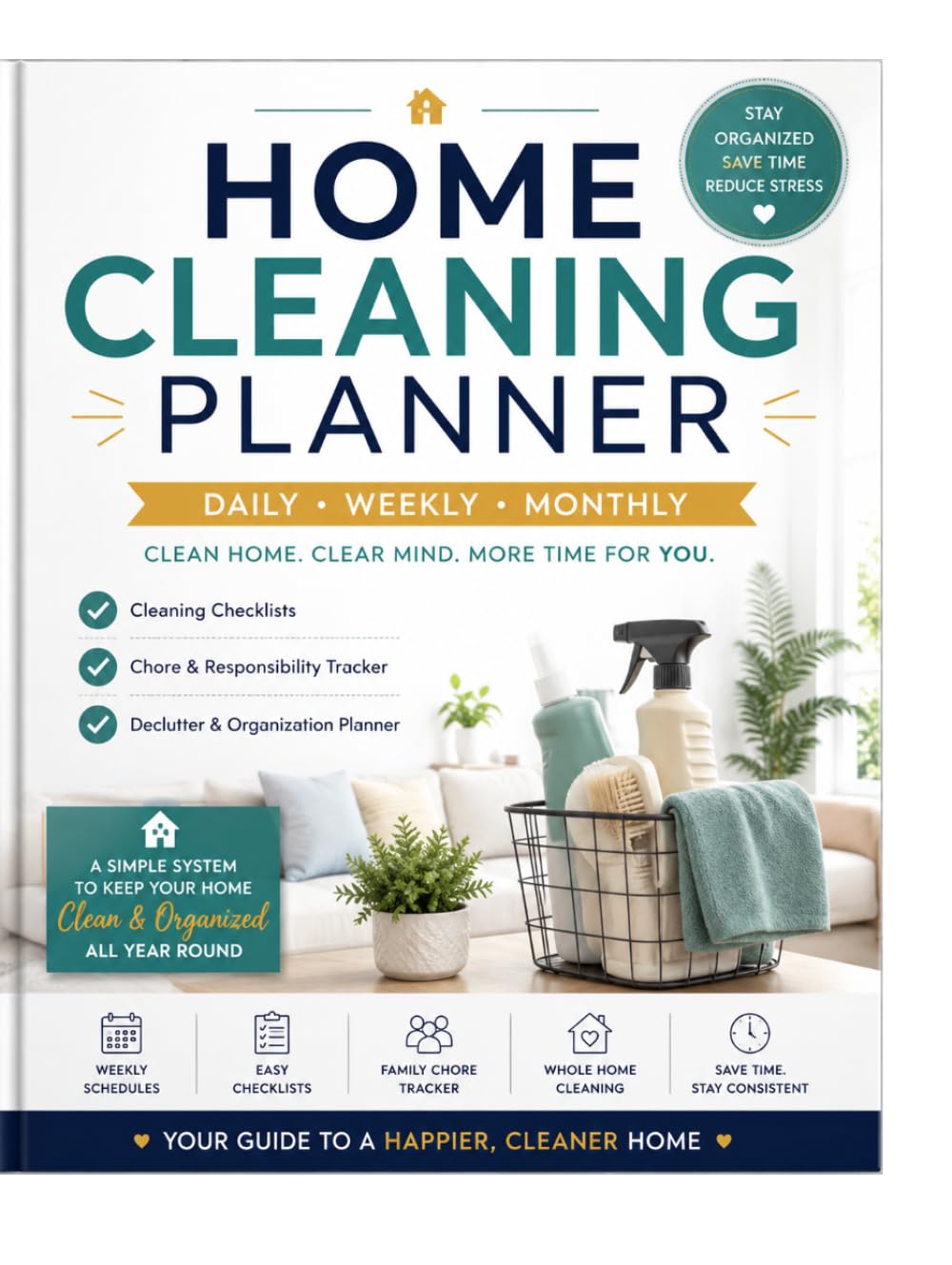 capítulo por capítulo baixar The Happy Home Cleaning Tracker: A Daily Cleaning Routine Planner & Responsibility Tracker