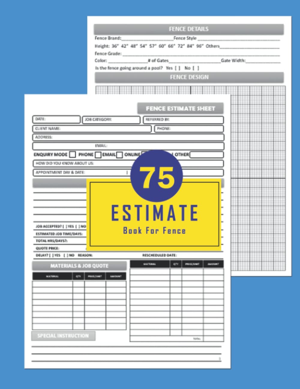 capítulo por capítulo baixar Estimate Book For Fence: Fencing Estimating Sheet Book. Keep Track of Work Details, Sketches, Client Information, Payment Details, Instructions and Much More. Job Quote Organizer