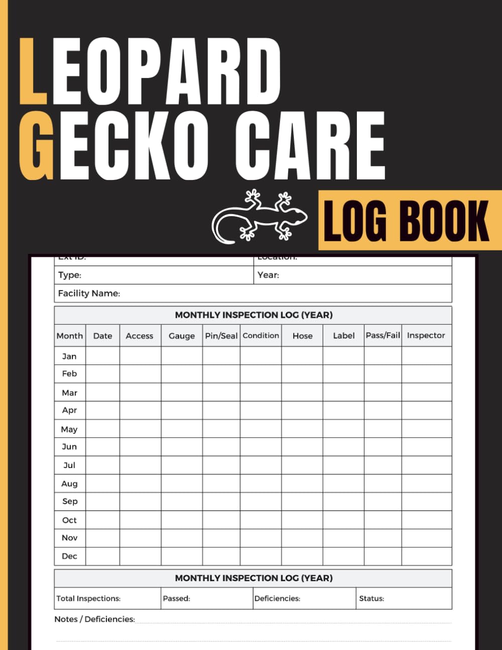 Leopard Gecko Care Log Book: Monitor Feeding, Growth, Shedding, Health, and Habitat Maintenance for Reptile Owners and Breeders baixar livro de graça