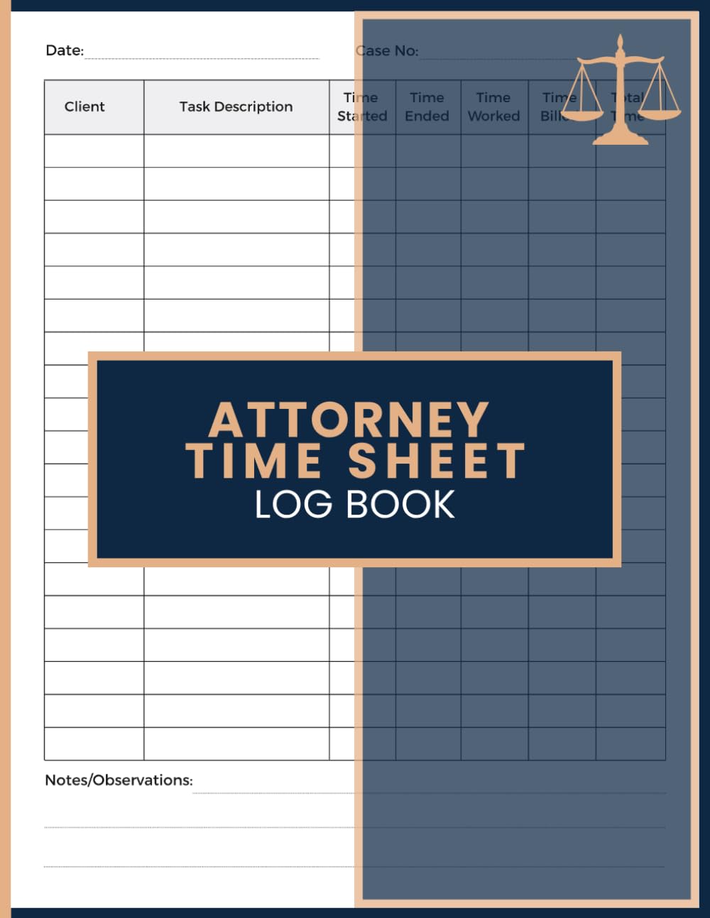 capítulo por capítulo baixar Attorney Time Sheet Log Book: Legal Timekeeping and Billable Hours Record Journal for Attorneys, Law Firms, Solo Practitioners, Legal Consultants, and Case Management Professionals
