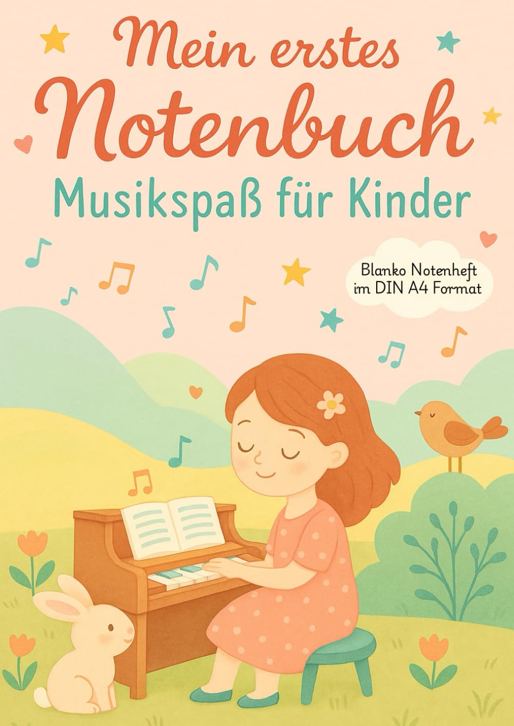 capítulo por capítulo baixar Mein Erstes Notenheft – Musikspaß für Kinder: Blanko Musikheft für Kinder DIN A4 – 100 Seiten Notenbuch mit großer Lineatur | Perfekt für... Design für kleine Musikfans (German Edition)
