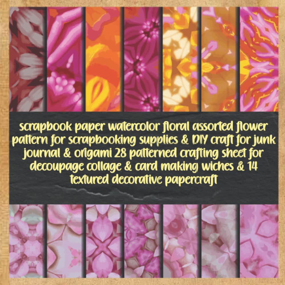 capítulo por capítulo baixar scrapbook paper watercolor floral assorted flower pattern for scrapbooking supplies & DIY craft for junk journal & origami 28 patterned crafting sheet... wiches & 14 textured decorative papercraft