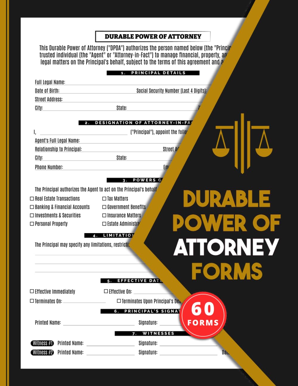 Durable Power of Attorney Forms: General DPOA Agreement Logbook for Financial, Property & Legal Authorization | 60 Forms, 120 Single-Sided Pages baixar o livro de graça