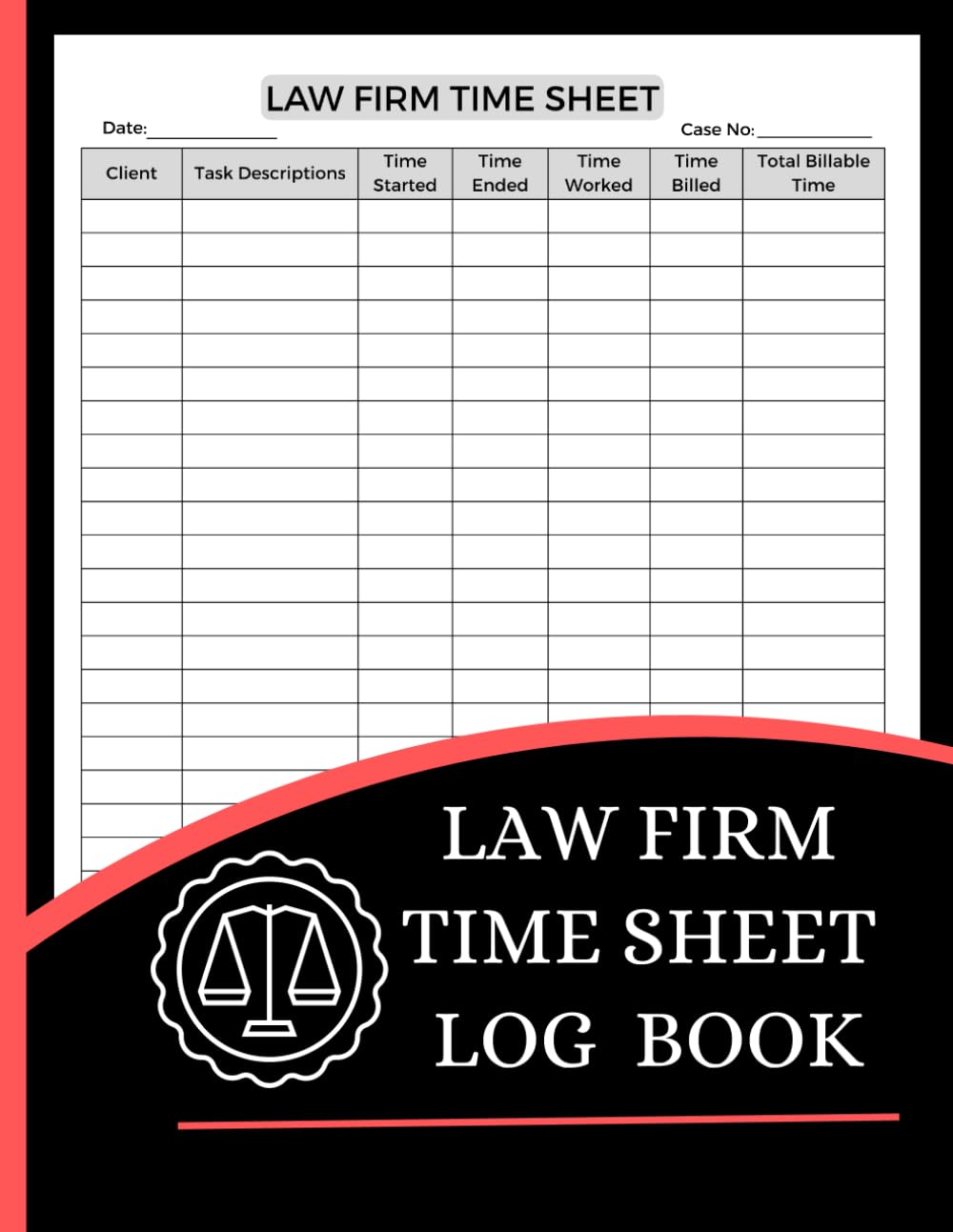 capítulo por capítulo baixar Law Firm Time Sheet Log Book (8.5 x 11 Inches): Legal Billing Tracker, Case Time Record & Staff Work Hours Log