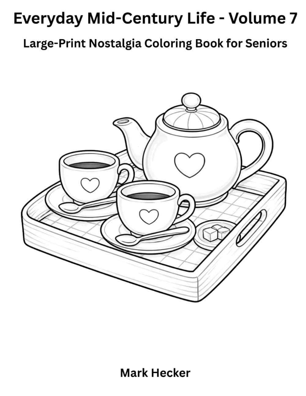 ler totalmente Everyday Mid-Century Life – Volume 7: A Large-Print Coloring Book For Seniors