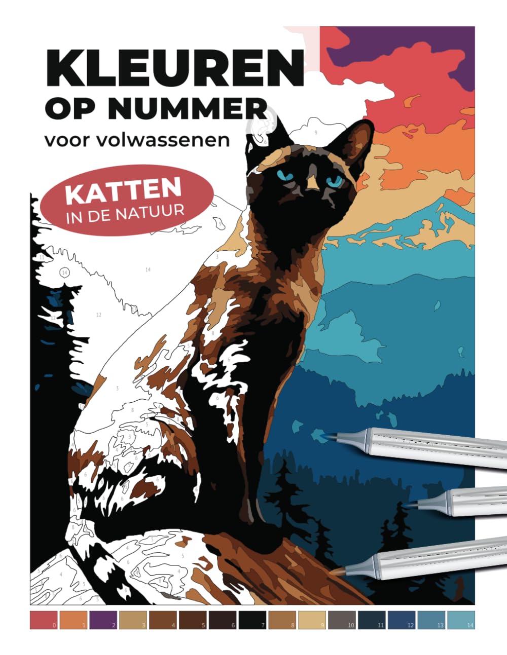 Katten in de natuur – Kleuren op nummer voor volwassenen: Rustgevend kleurboek met realistische illustraties van katten in schilderachtige landschappen (Dutch Edition) baixar livro de graça