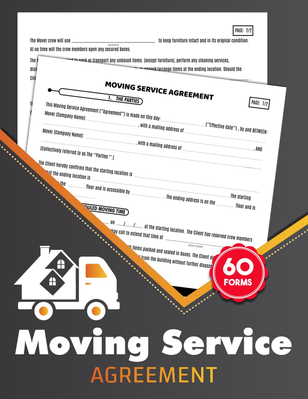 Moving Service Agreement: Relocation Contract Logbook Between Movers and Clients for Moving Companies | 60 Forms, 120 Two-Sided Pages baixar o livro de graça