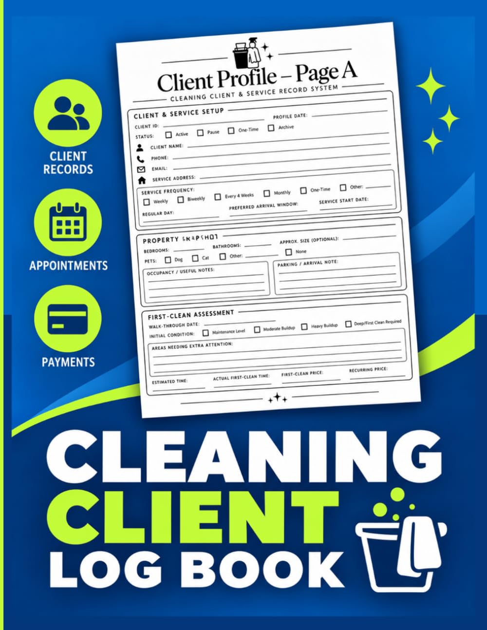 Cleaning Client Log Book: Tracker for Housekeeping Service Cleaning Business Organizer for Client Records Appointment Scheduler & Payment Tracker for House Cleaners baixar o livro de graça