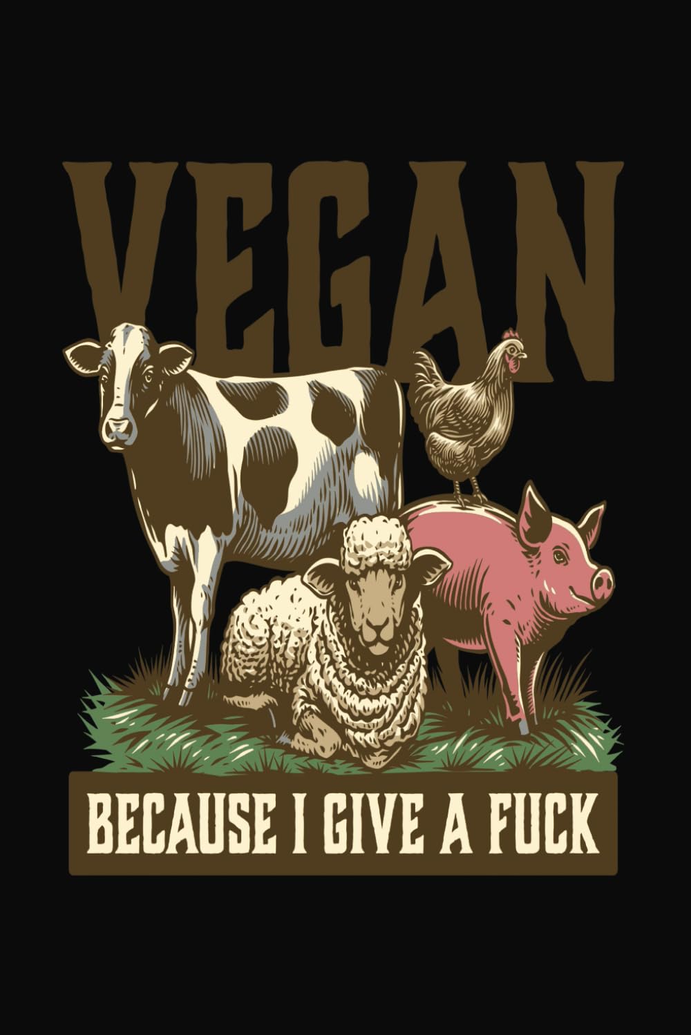 ler totalmente Vegan Because I Give A Fuck. Dotted Notebook.: A notebook, journal, recipe book or daily planner with 100 dotted pages