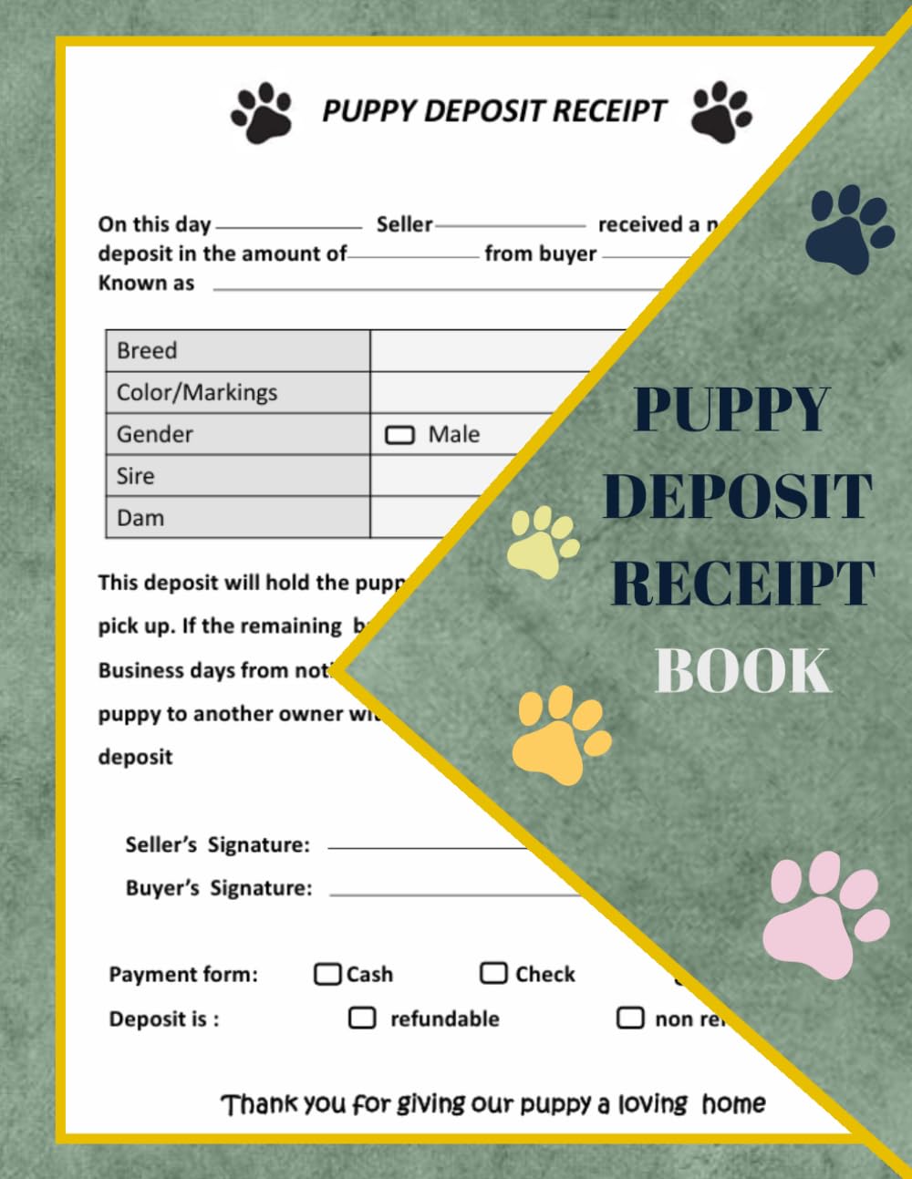 Puppy Deposit Receipt Book: Legal Agreement between Breeder and Buyer for Dog Purchase,Puppy Sale Deposit Form for Dog Breeders | 60 Receipts. baixar livro de graça