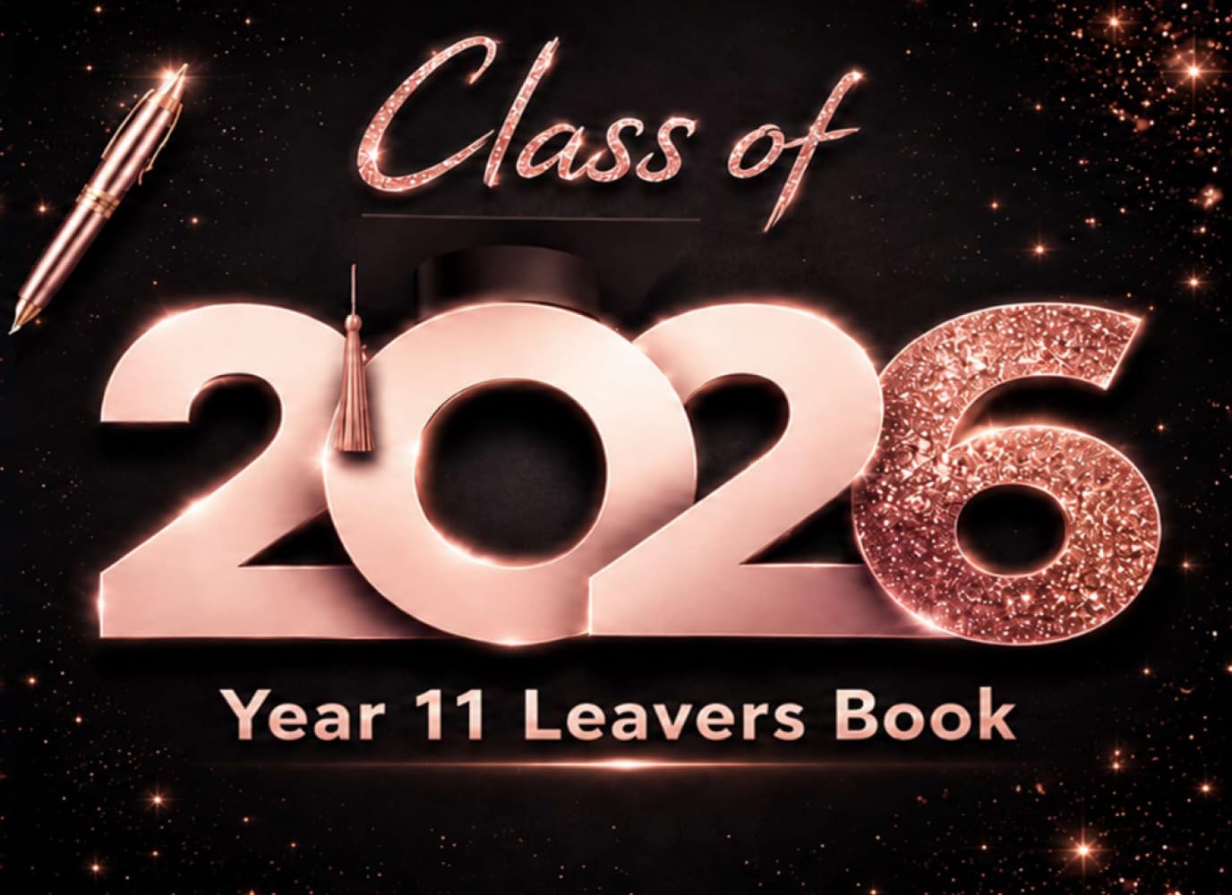 Class of 2026 Year 11 Leavers Book: Memory Book & Autograph Keepsake for Students | Rose Gold Glitter Elegant Graduation Guest Book baixar livro de graça