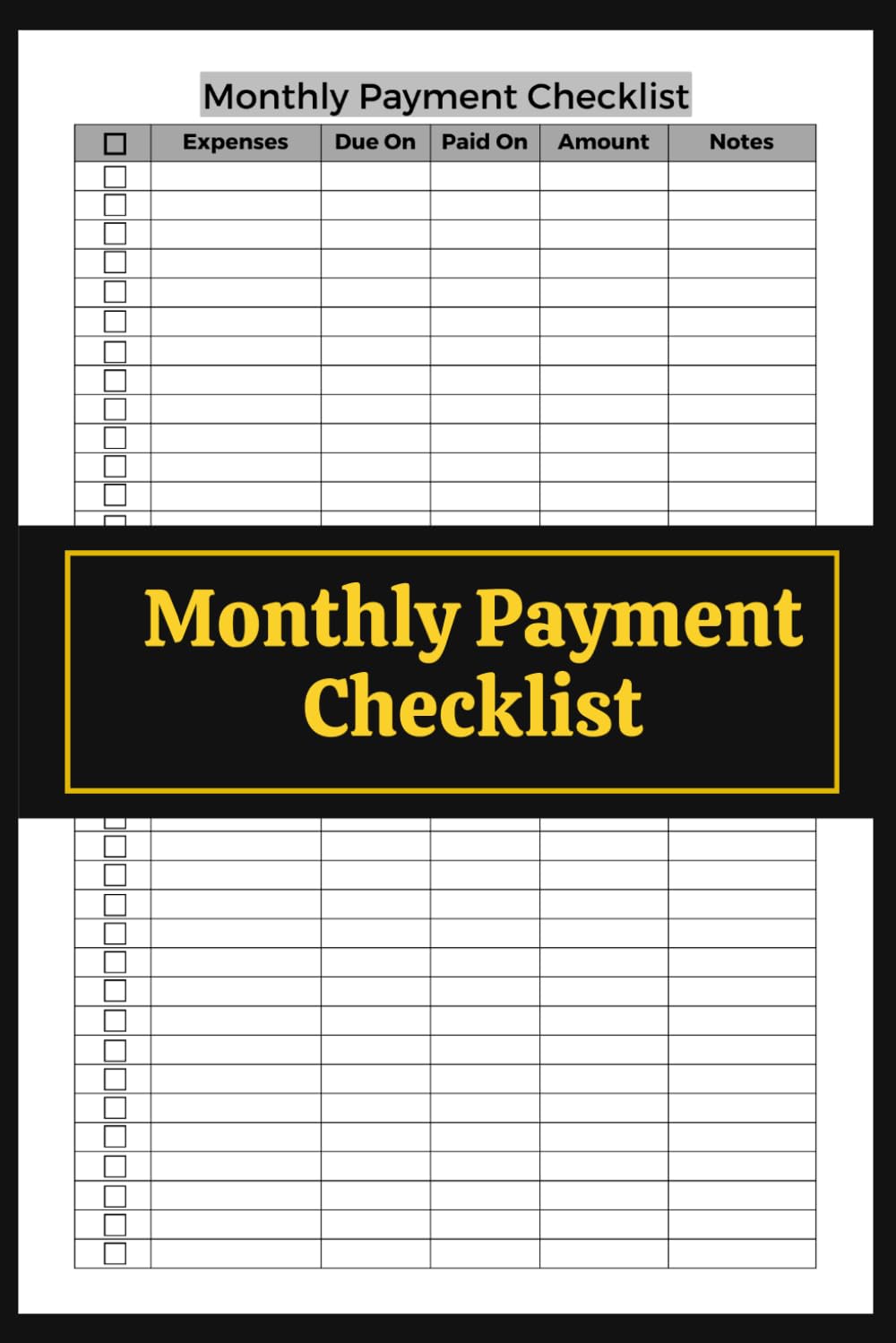 Monthly Payment Checklist (6 x 9 Inches): Expense Tracker, Due Date Register, Payment Record & Budget Organizer baixar o livro de graça