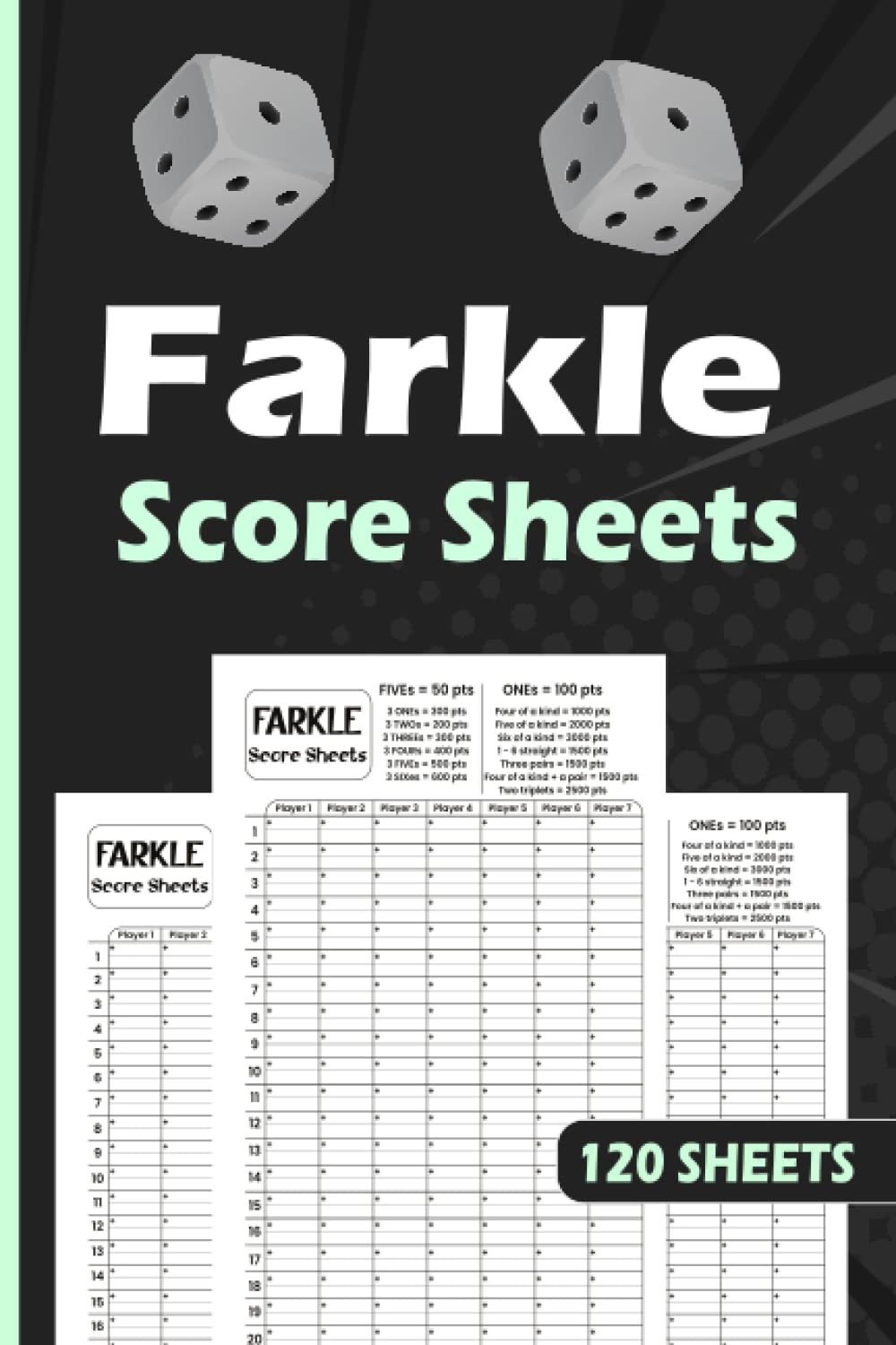 ler totalmente Farkle Score Sheets: Farkle Scorecards, Farkle Score Keeping Cards - 6x9 Inch Large Pads, ( Farkle score Pads )
