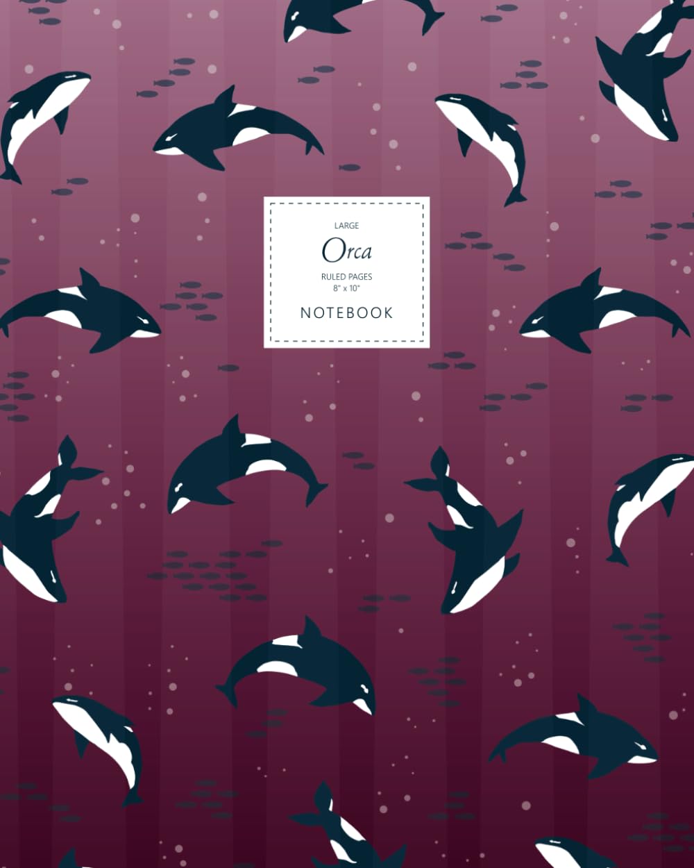 ler totalmente Orca Notebook - Ruled Pages - 8x10 - Large: (Coral Edition) 192 pages (8x10 inches / 20.3x25.4 cm / Large)