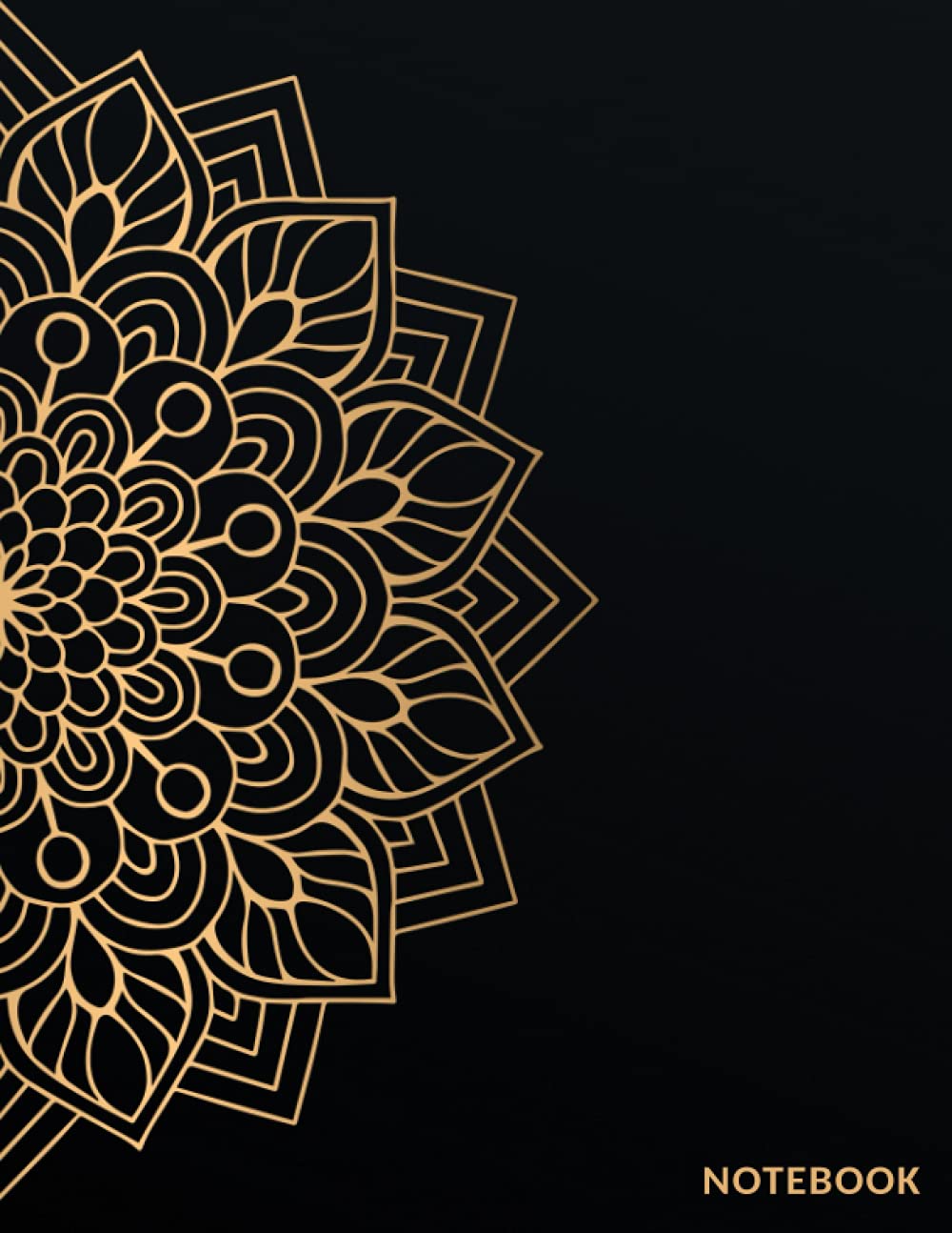 capítulo por capítulo baixar Golden Mandala Notebook: Golden Mandala on a Black Background | 150 Pages with a Beautiful Mandala Design | Large (8.5 "x 11")