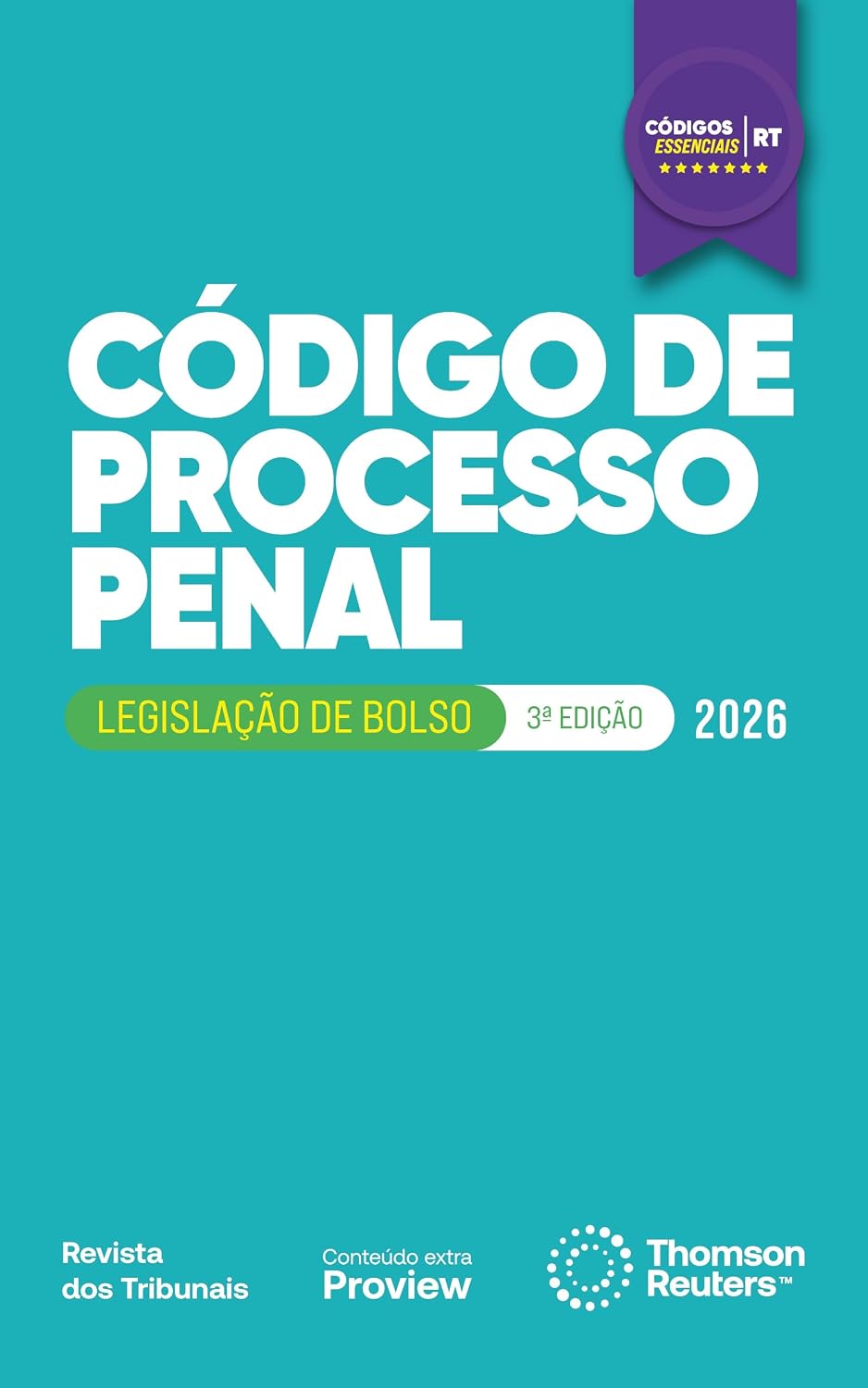 ler totalmente Código de Processo Penal 3ª edição Códigos Essenciais RT bolso