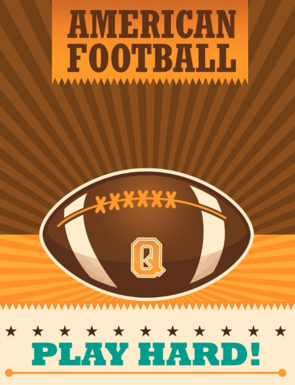 Football notebook Q: vintage sport monogram notebook / journal with initial letter Q Great personalized monogrammed gift for Gridiron football players and fans (college ruled journal matte cover) baixar livro de graça