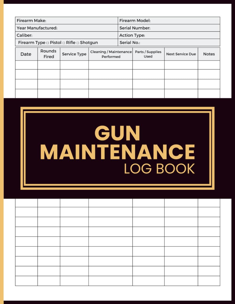 capítulo por capítulo baixar Gun Maintenance Log Book: Recording Cleaning Actions, Service History, and Usage Details