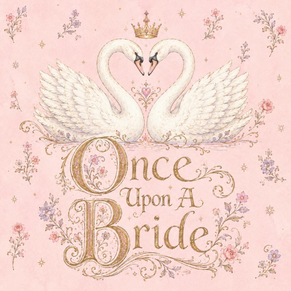 Once Upon A Bride: Fairytale Bridal Shower Guest Book and Gift Log | Blush Pink Swan Design | 8.5 x 8.5 Inch Sign In Book for Wishes, Advice and Memories baixar livro de graça