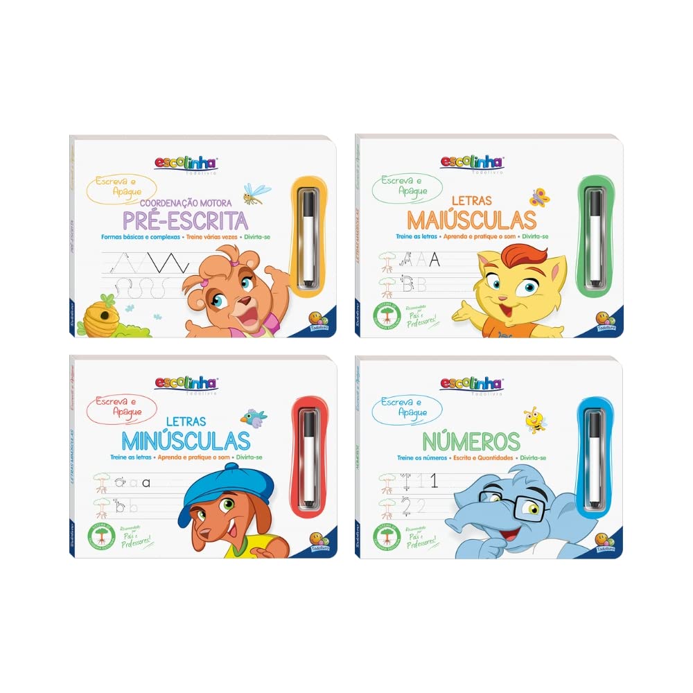 Combo com 4 Livros: Escreva e Apague Quantas Vezes Quiser
