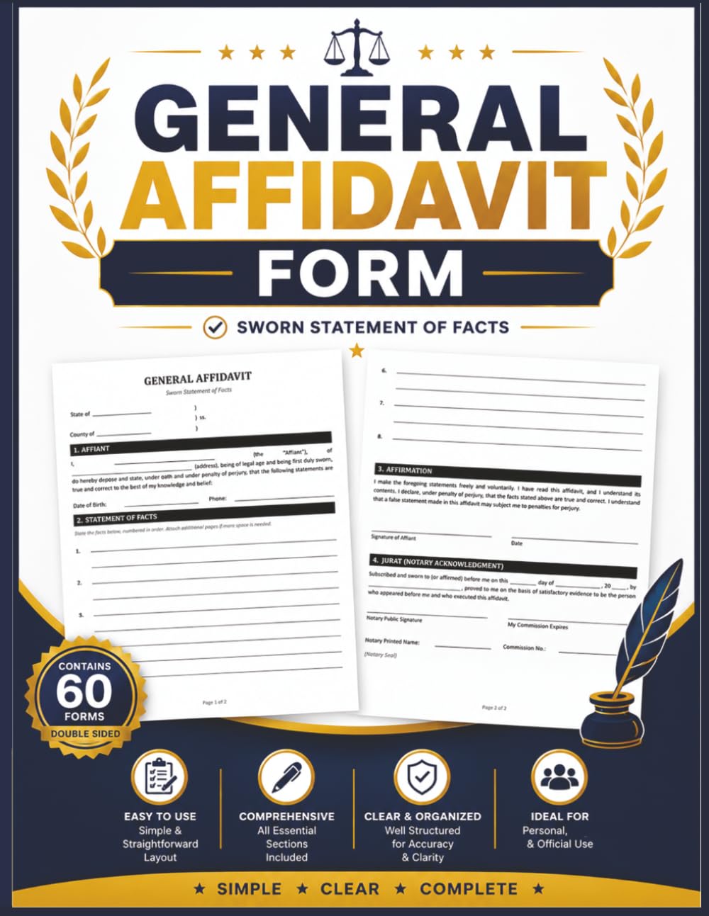 General Affidavit Form: Sworn Statement of Facts with Notary Section baixar o livro de graça