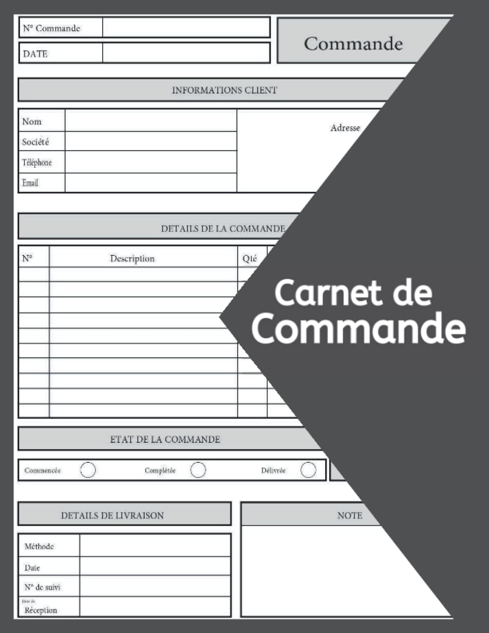 carnet de commande auto entrepreneur: Carnet de Ventes pour Entreprises, Organisateur des Commandes Client, Carnet De Suivi Des Livraisons, Carnet De Suivi Des LivraisonsA4 120 pages (French Edition) baixar livro de graça