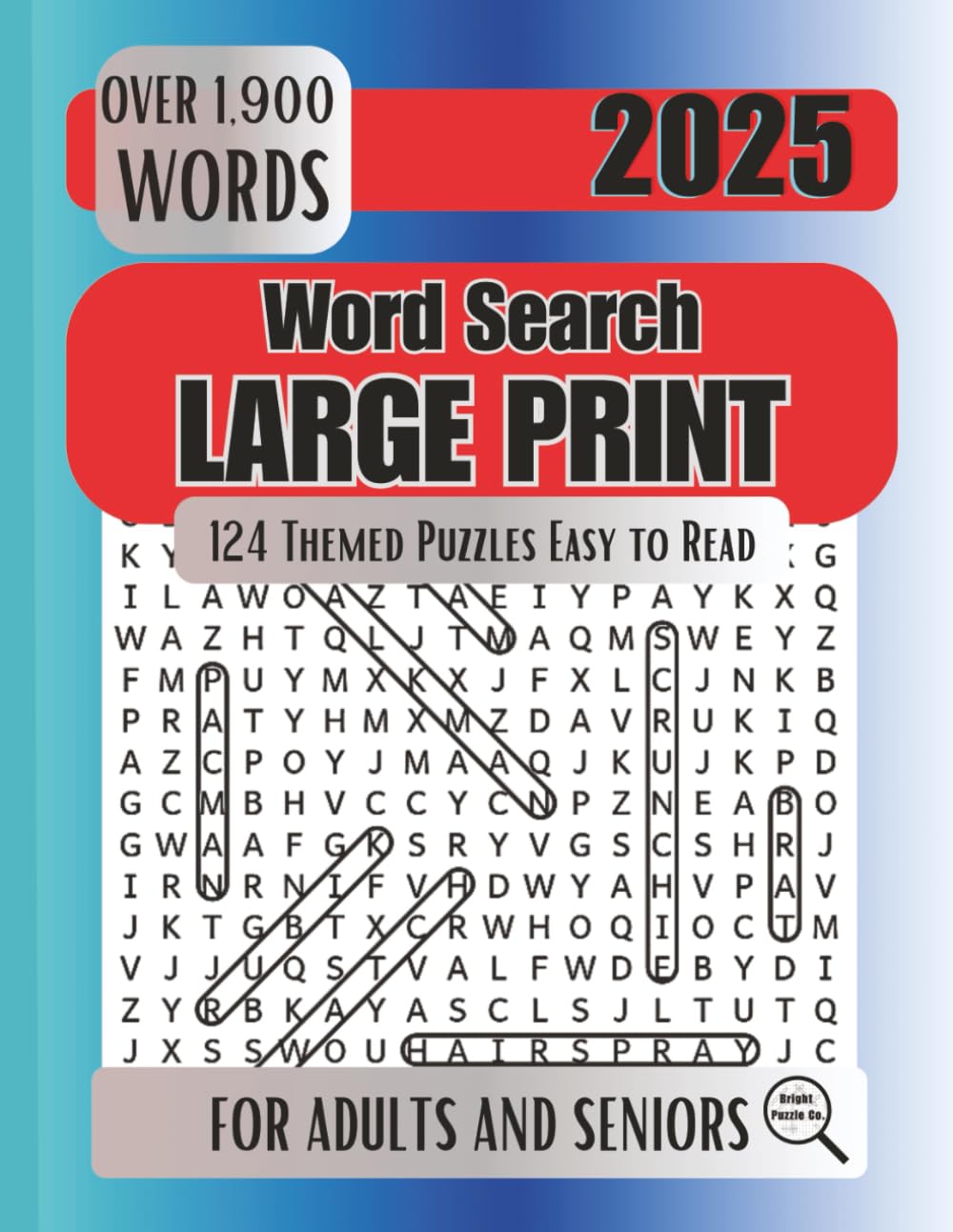 ler totalmente 2025 Word Search Large Print: Word Search For Adults and Seniors Easy to Read -8.5x11 in. pages Large Font-124 Themed Puzzles for Relaxation Travel... Throughout the Year- by Bright Puzzle Company