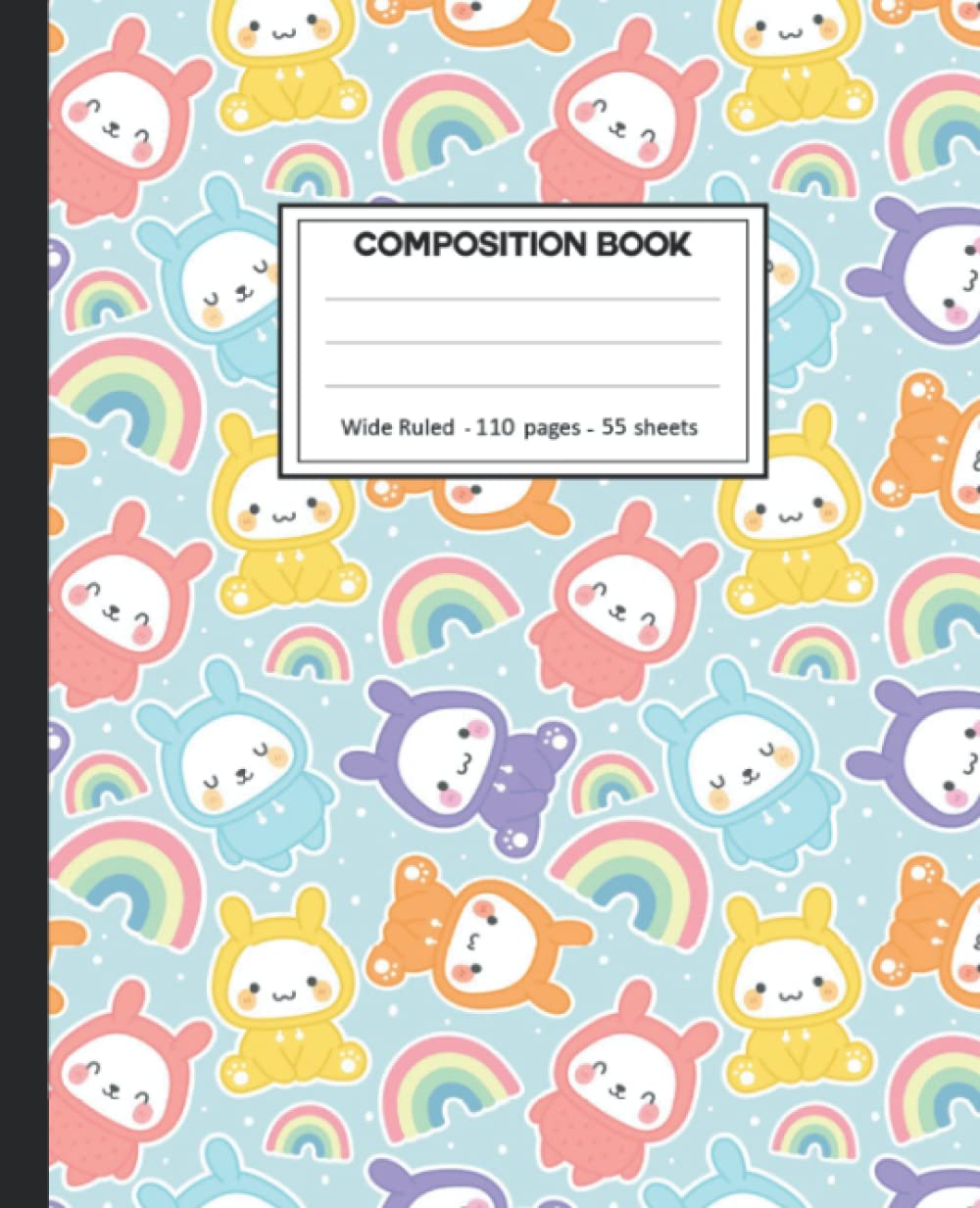 ler totalmente Composition Notebook: Composition Notebook with Kawaii for School.