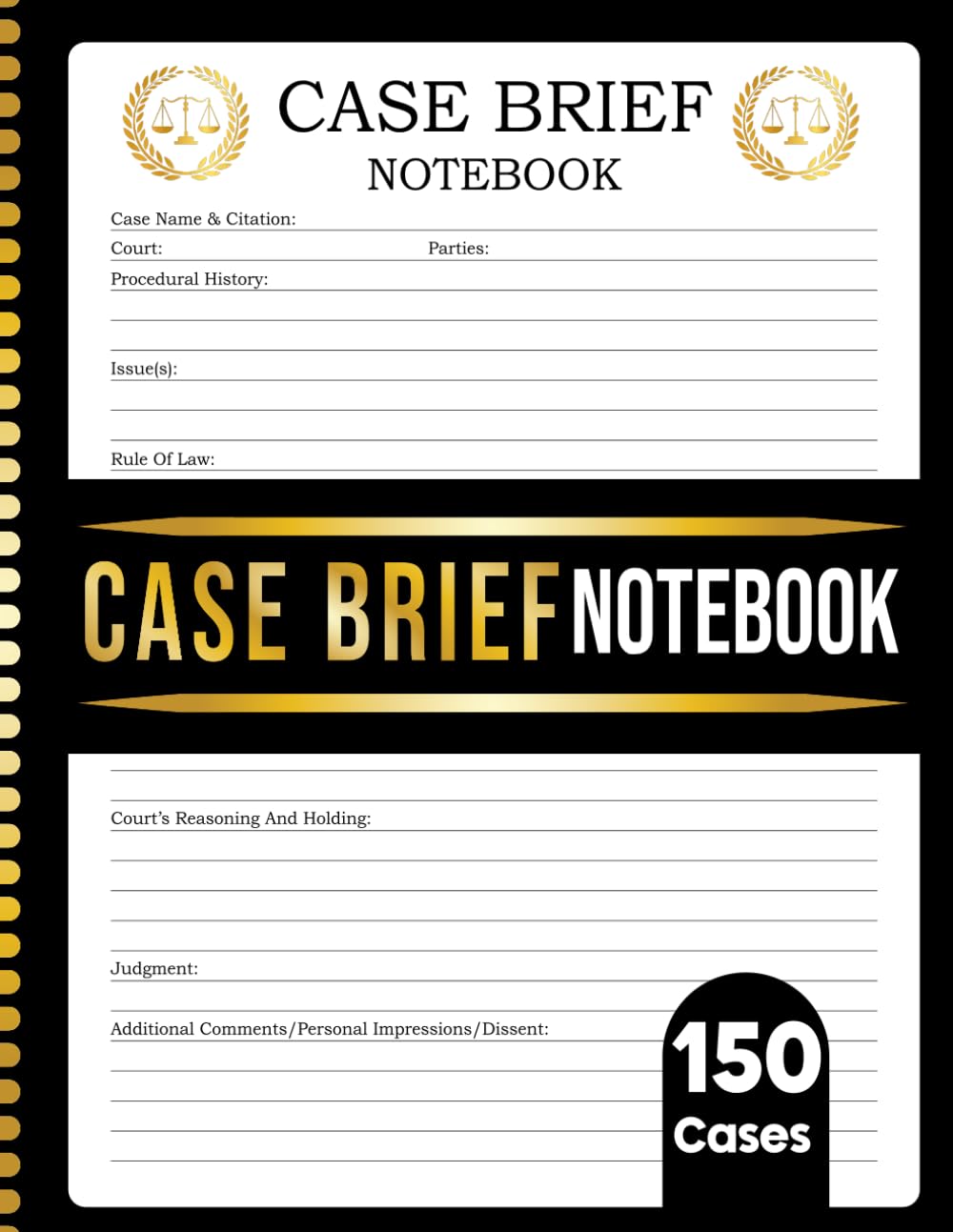 capítulo por capítulo baixar Law School Case Brief Notebook: 150 Templates for Law Students To Record, Organize and Analyze Legal Cases