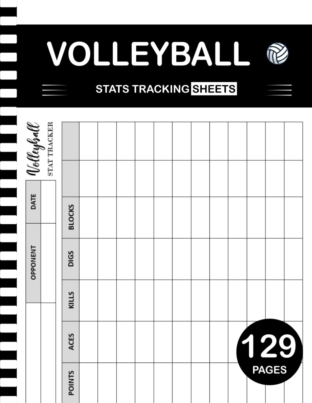ler totalmente Volleyball Stats Tracking Sheets: 129 Pages | 8,5 x 11 Inches