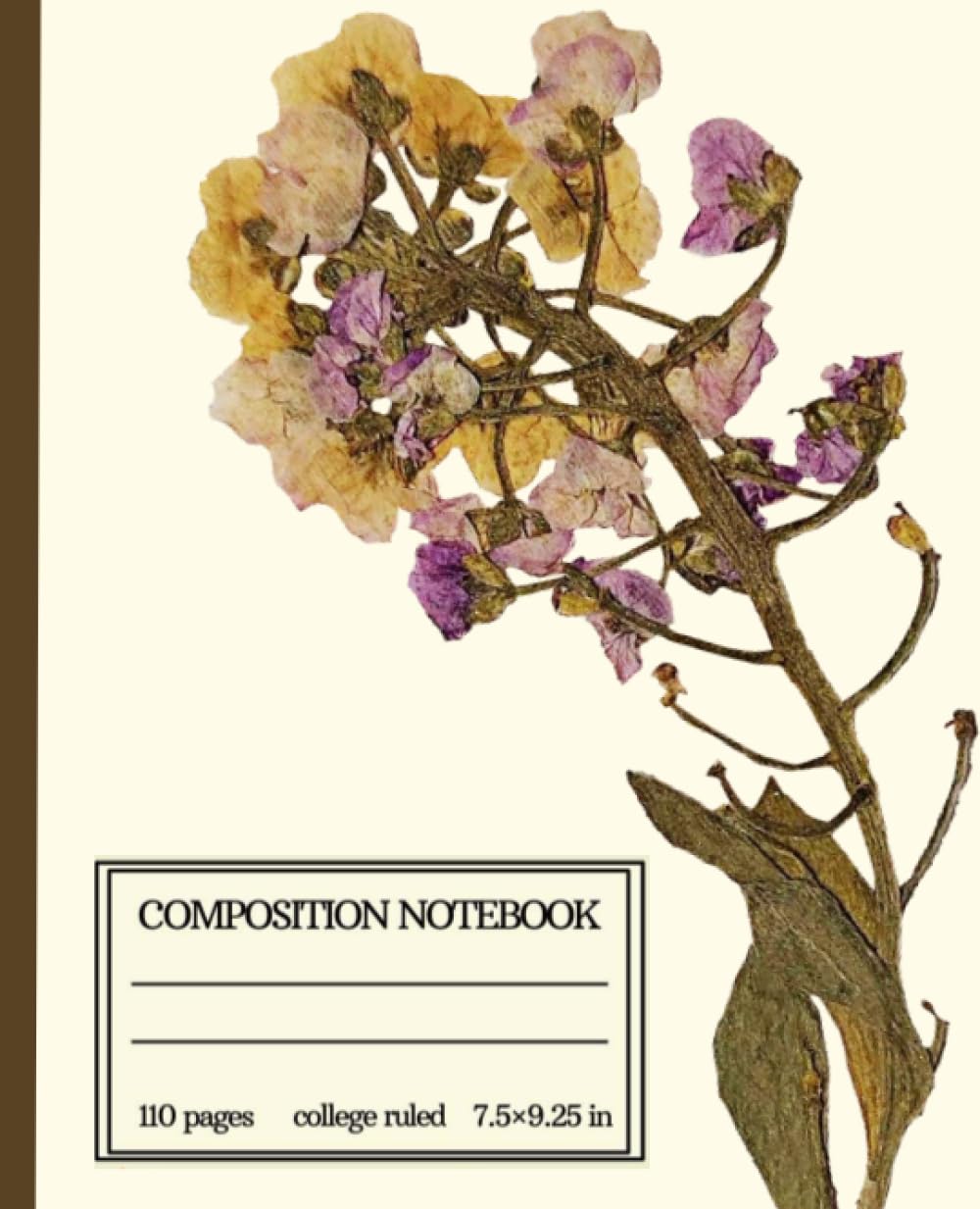 Composition Notebook College Ruled: Vintage Botanical Illustration | Aesthetic Journal For Girls، womens | Wide Lined baixar livro de graça