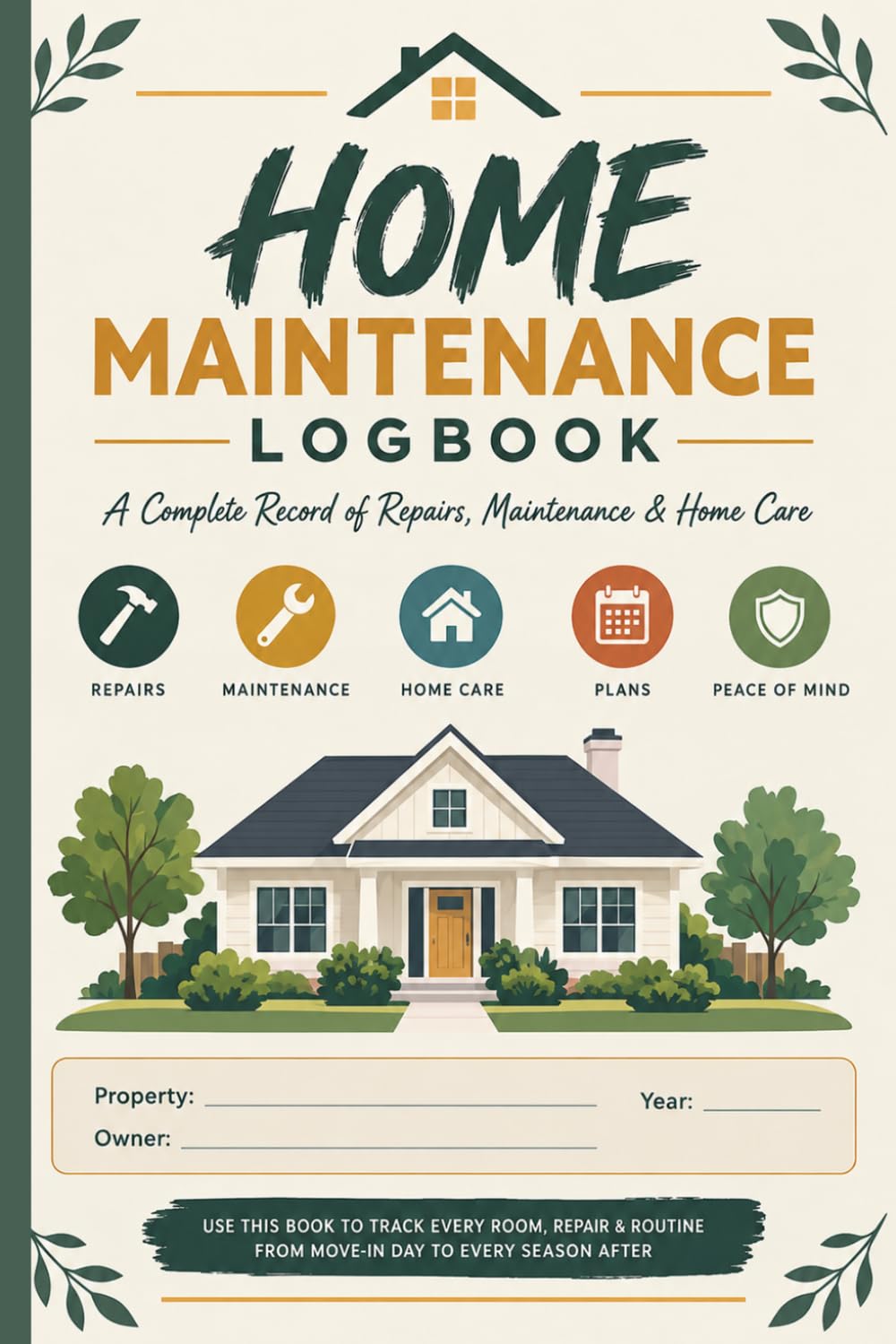 Home Maintenance Logbook: Organize Property Information, HVAC Filters, Warranties, Paint Colors, and Home Improvement Projects in One Easy-to-Use Journal baixar livro de graça