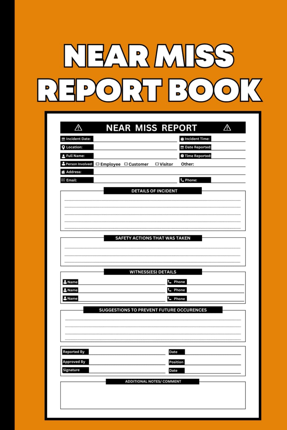 Near Miss Report Book: HSE Compliance Safety Logbook for Identifying, Reporting, and Preventing Workplace Hazards baixar livro de graça